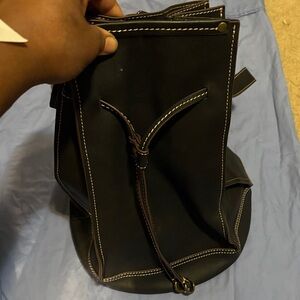 HOBO International Black Leather Coast Sling Backpack Crossbody Purse